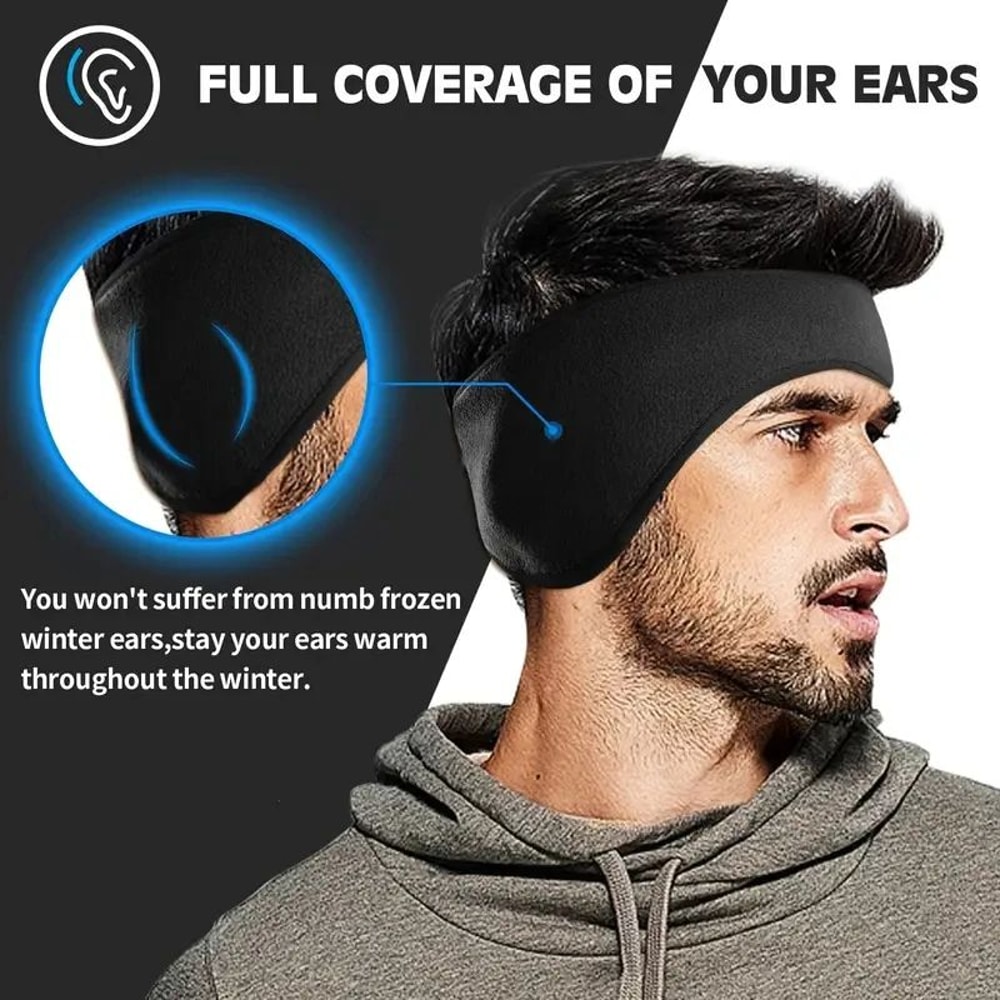 Warm Fleece Ear Warmer Headband Windproof Sports Earmuffs For Running And Cycling 1
