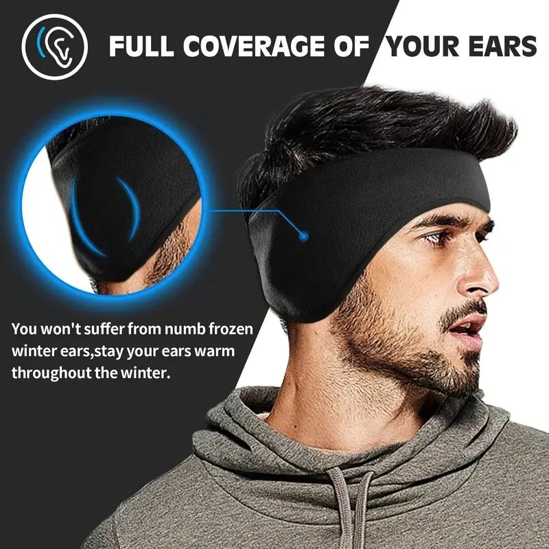 Warm Fleece Ear Warmer Headband Windproof Sports Earmuffs For Running And Cycling 1