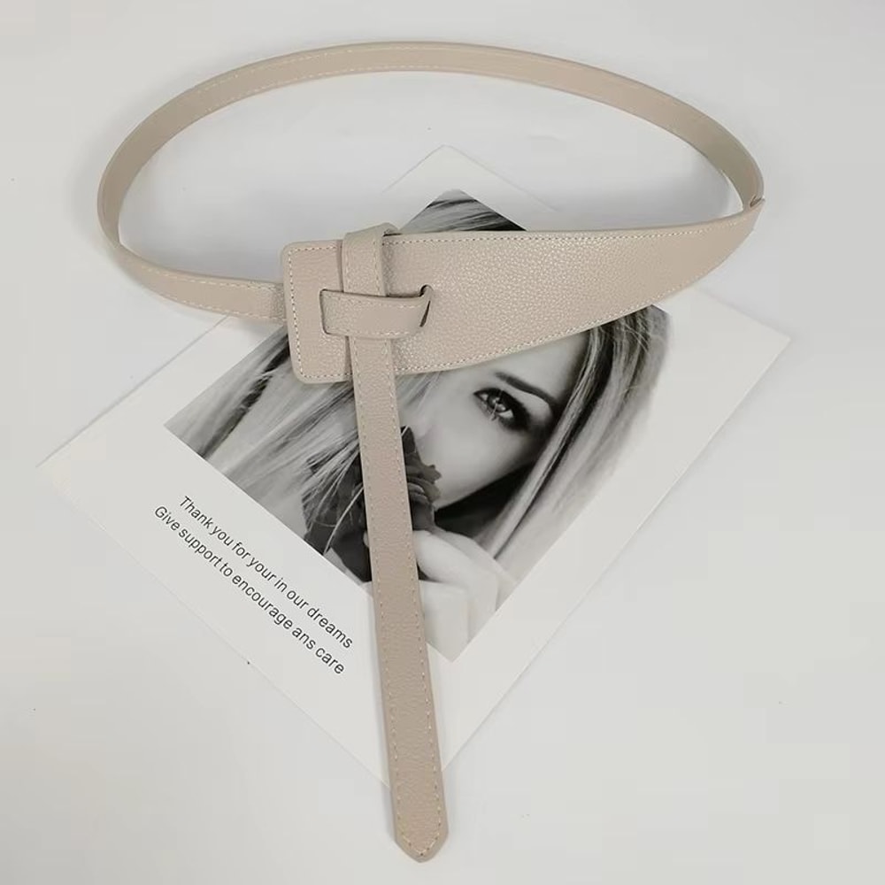 KnotFlex Wide PU Leather Corset Belt For Waist Shaping Outfit Styling 9