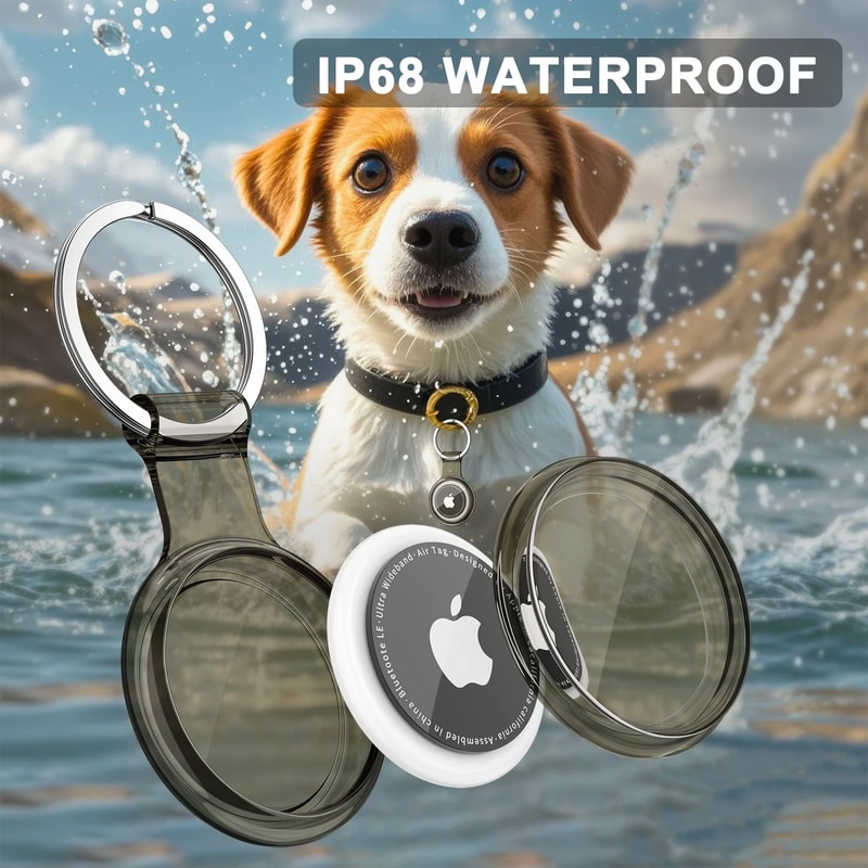 SecureTag Waterproof AirTag Holder Keychain Case For Pets Everyday Use 3