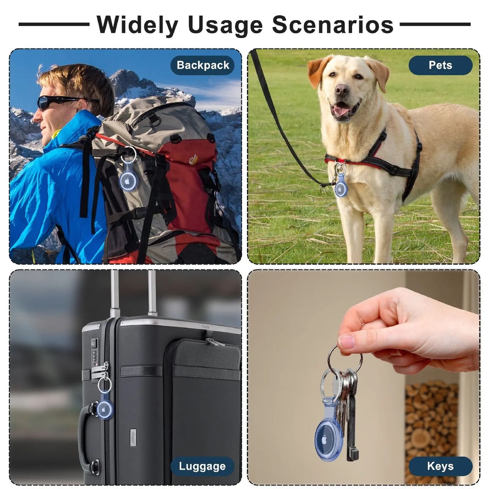 SecureTag Waterproof AirTag Holder Keychain Case For Pets Everyday Use 4