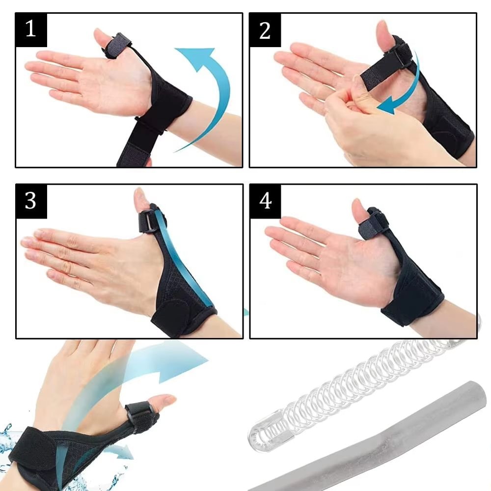 Adjustable Thumb Spica Splint For Trigger Finger Arthritis And Wrist Support 5