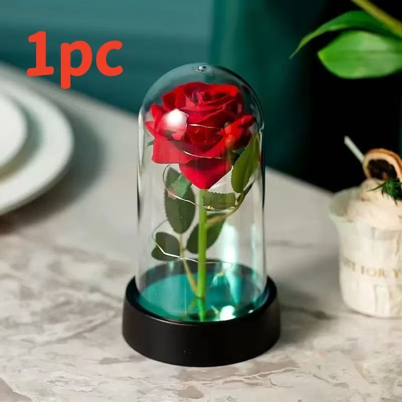 Eternal LED Rose In Glass Dome Romantic Gift For Her And Home Decor 7