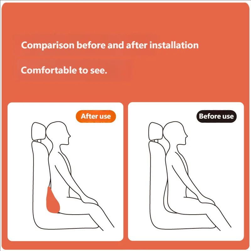 Memory Foam Lumbar Support Cushion For Car Seat And Back Pain Relief 4