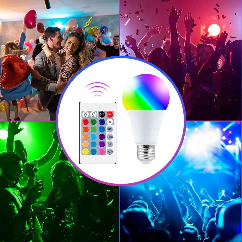 16 Color RGB LED Light Bulb With Remote Control For Mood Lighting And Home Decor 4