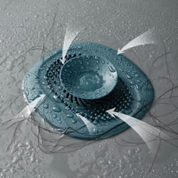 2 pack silicone drain hair catcher and anti-clog shower filter for bathroom and kitchen