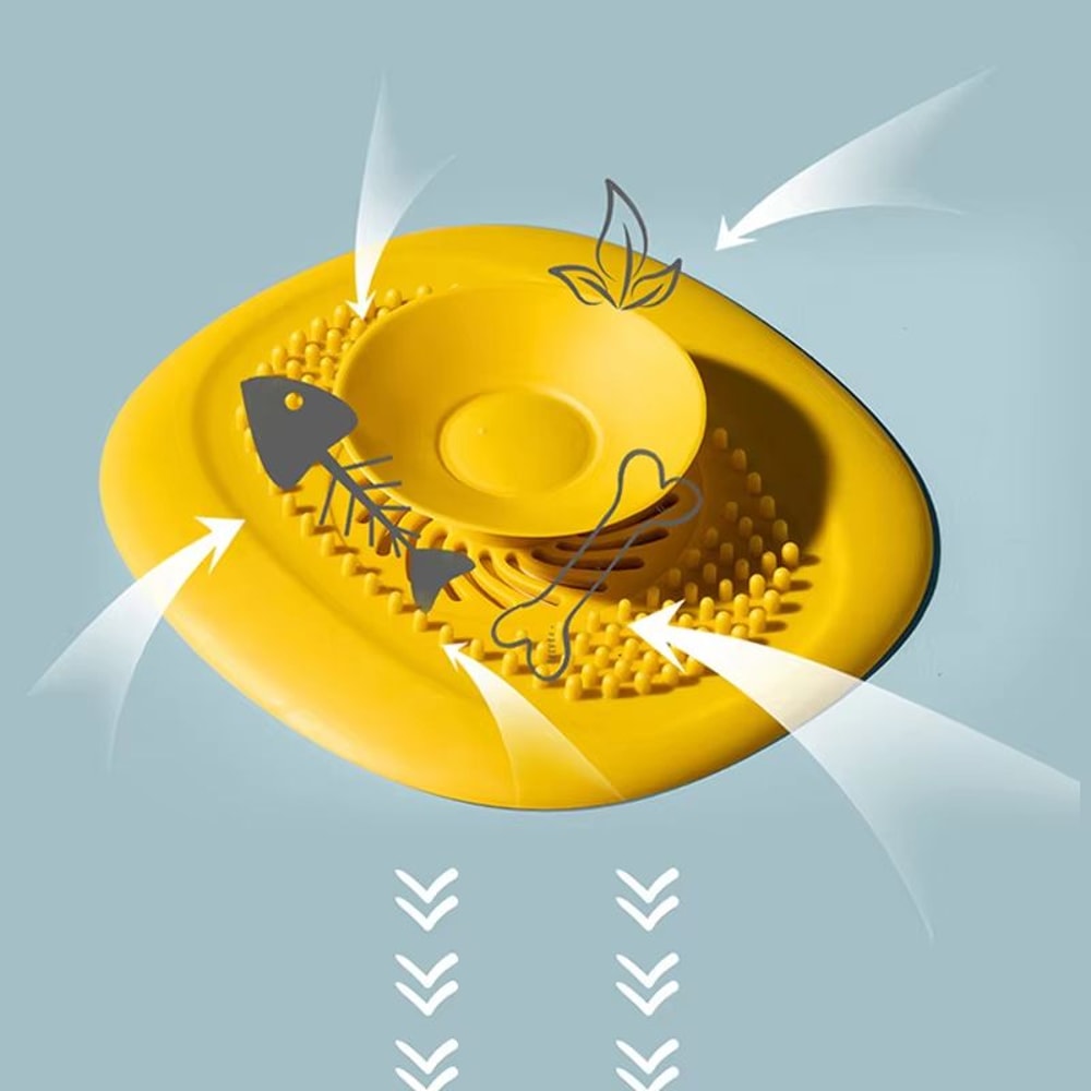 2 Pack Silicone Drain Hair Catcher And AntiClog Shower Filter For Bathroom And Kitchen 3