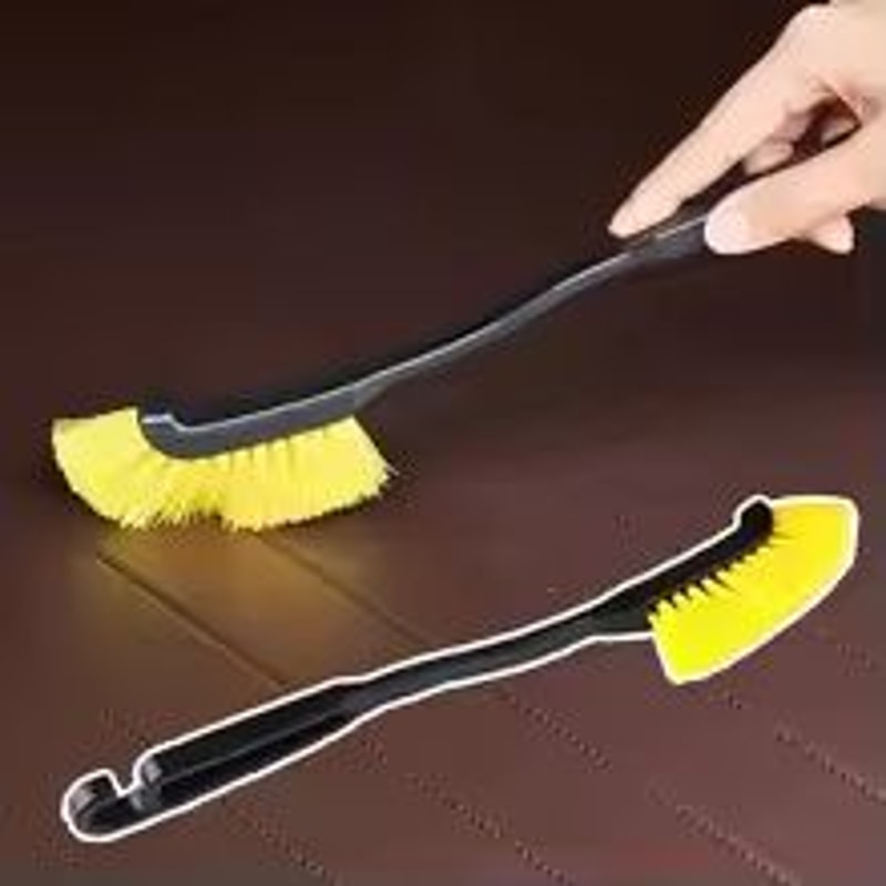 Flexible Curved Wheel Rim Cleaning Brush For Deep Car Tire And Hub Detailing 2