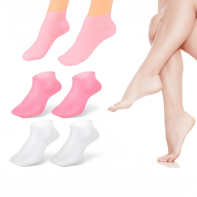 Silicone Moisturizing Foot Socks For Dry Cracked Heels And Overnight Repair 2