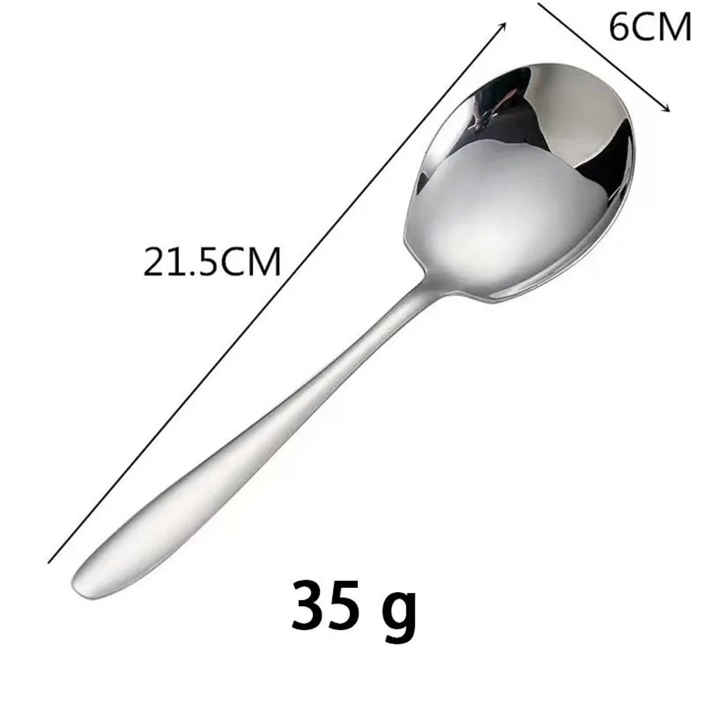 Large Stainless Steel Round Spoon For Dining Stirring And Serving 5