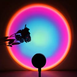 usb sunset projection lamp for room decor and aesthetic mood lighting