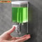 Wall Mounted Soap Dispenser With Traceless Installation Transparent Manual Pump 0