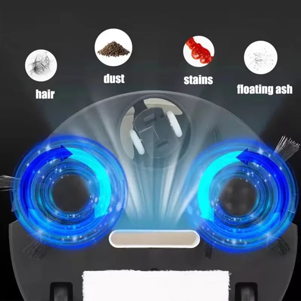 3in1 Robot Vacuum Cleaner With 1500Pa Suction USB Rechargeable Smart Floor Sweeper Mop 4