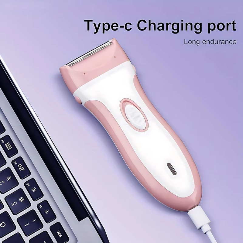 Rechargeable Women Body Trimmer 2in1 Electric Bikini Trimmer Painless Hair Shaver For Body Face 5