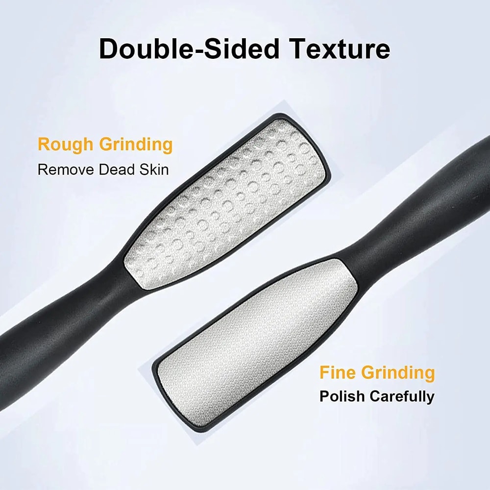 Stainless Steel DoubleSided Foot File Callus Remover For Smooth Heels And Pedicure Care 1