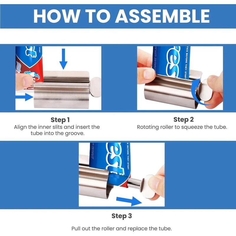 Stainless Steel Toothpaste Squeezer Roller For Easy Tube Dispensing 4