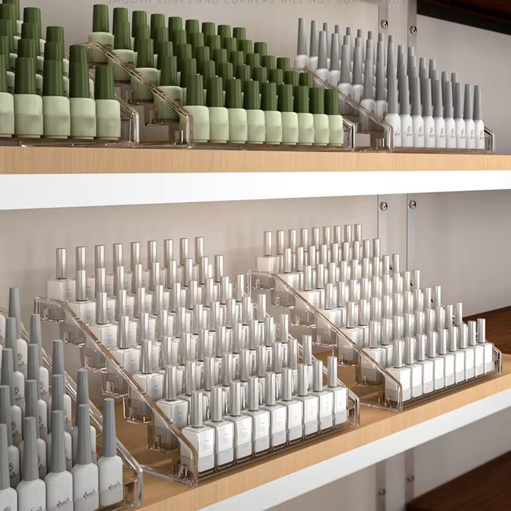 Acrylic Anime Badge Display Organizer Ladder Shelf Transparent Desktop Rack 2