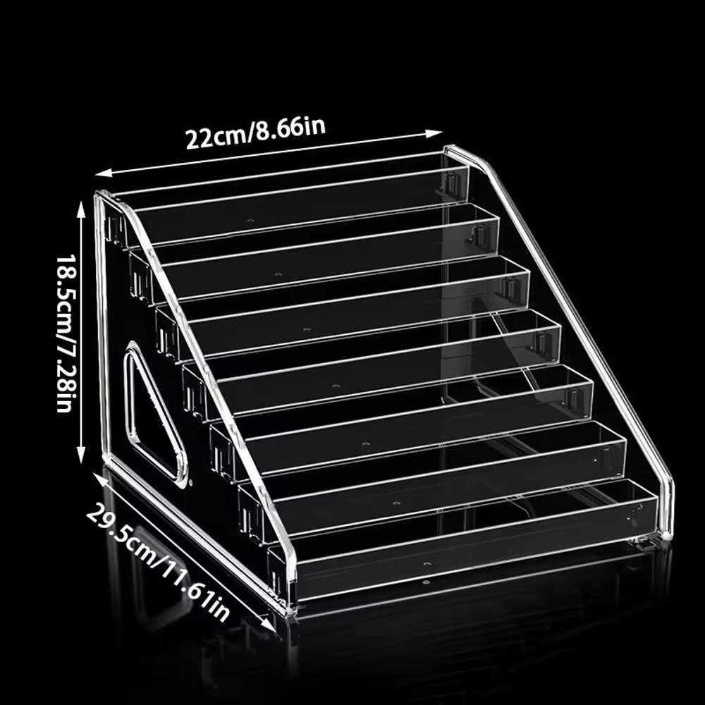 Acrylic Anime Badge Display Organizer Ladder Shelf Transparent Desktop Rack 8