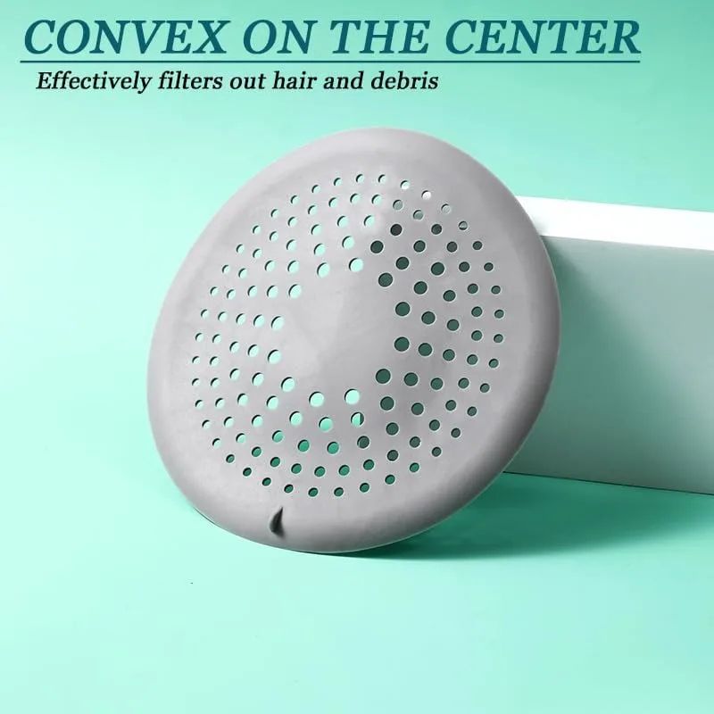 Silicone Shower Drain Hair Catcher Cover 59 Inch Suction Cup Anti Clog Strainer 5