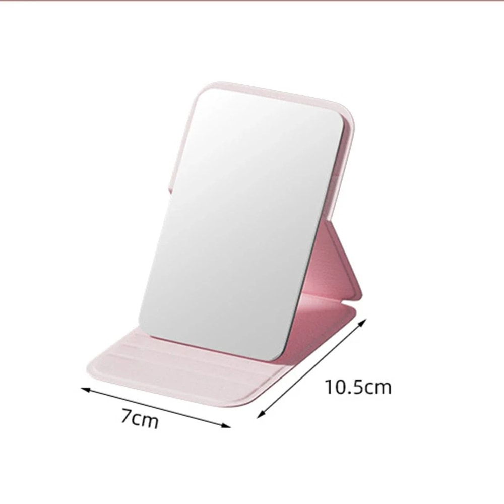 Portable Folding Makeup Mirror Adjustable Mini Handheld Desktop Vanity Mirror 2
