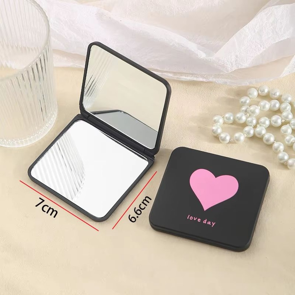 Portable Folding Makeup Mirror Adjustable Mini Handheld Desktop Vanity Mirror 9