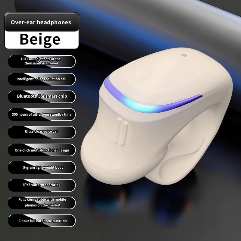 Bone Conduction Bluetooth 53 Clip On Headset Lightweight Wireless Open Ear Earphones 1