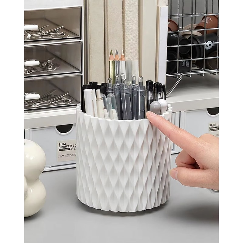 5 Compartment Desk Organizer Pen Holder Multi Functional Stationery Storage Box 2