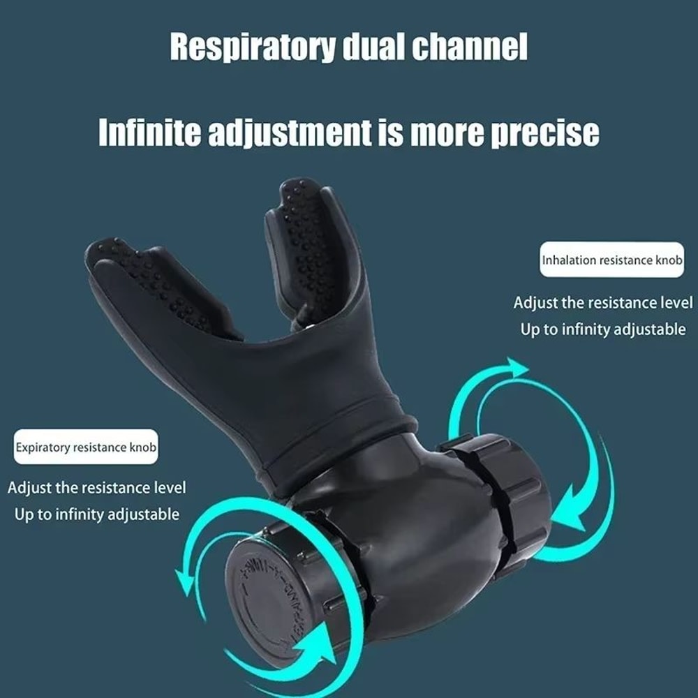 Portable Respiratory Trainer Lung Exercise Device Adjustable Breathing Fitness Tool 2