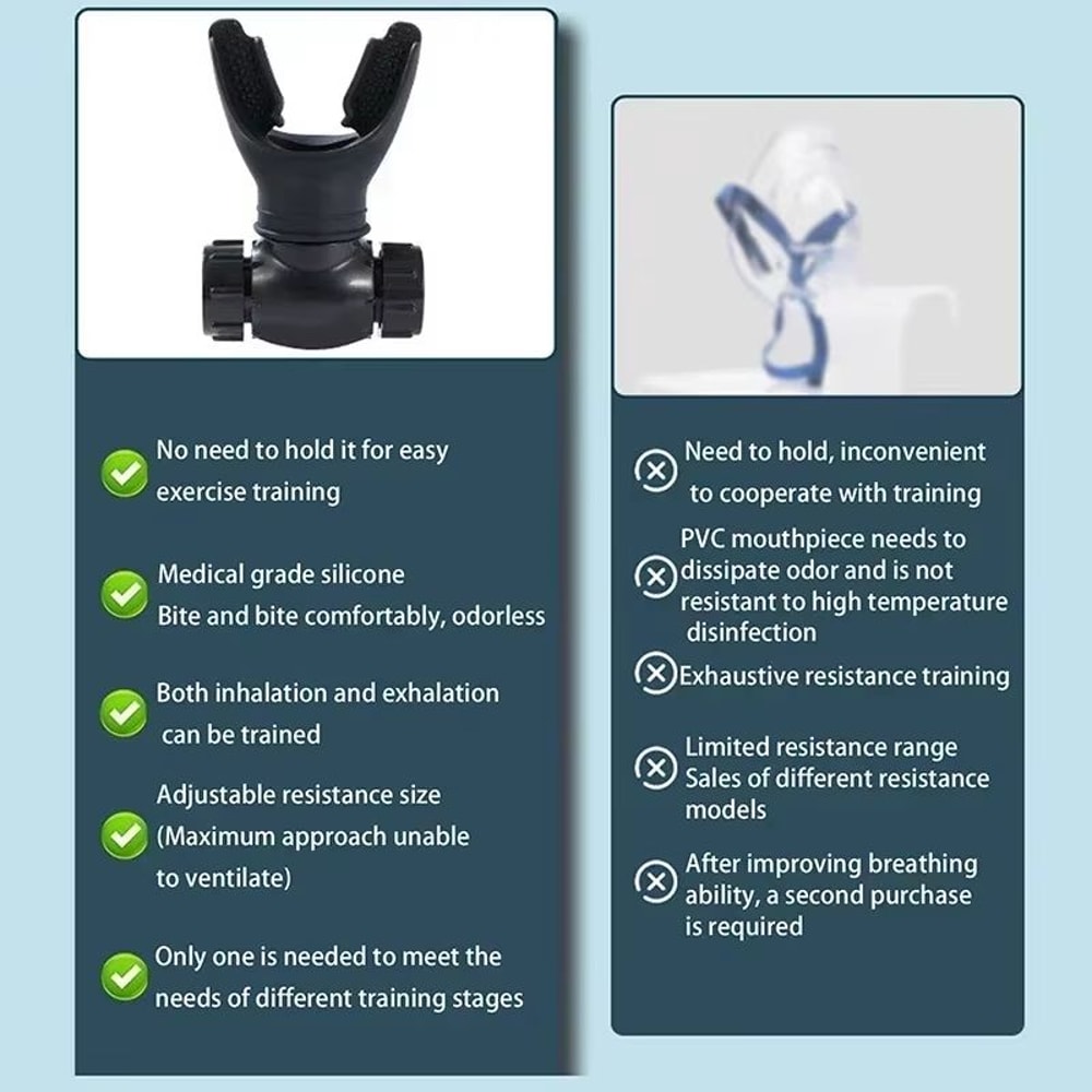 Portable Respiratory Trainer Lung Exercise Device Adjustable Breathing Fitness Tool 4