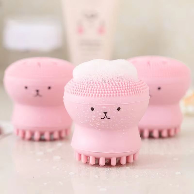 Mini Silicone Face Cleansing Brush Deep Pore Exfoliating Facial Scrubber Tool 0