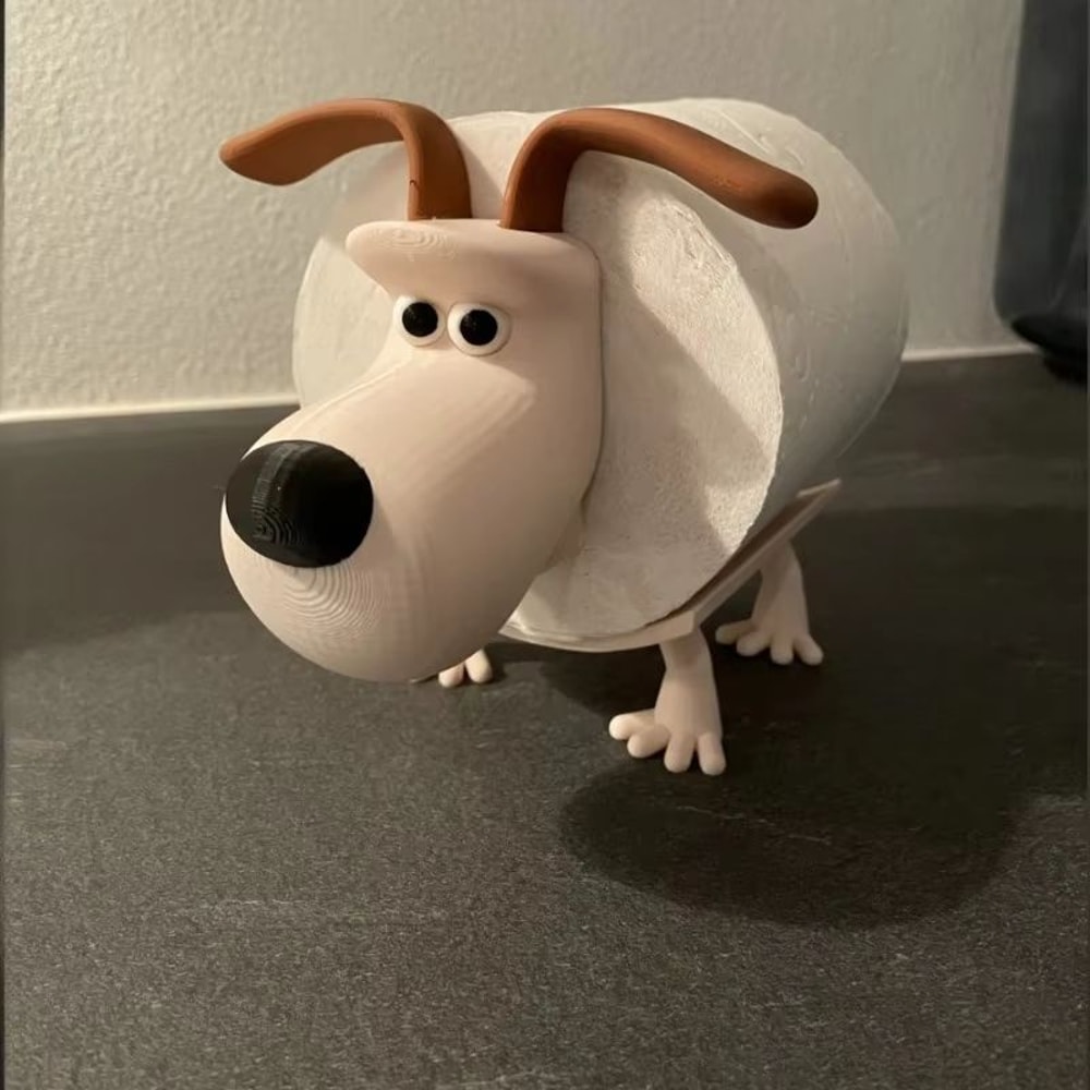 Cute Puppy Toilet Paper Holder Decorative Bathroom Storage Organizer Stand 0