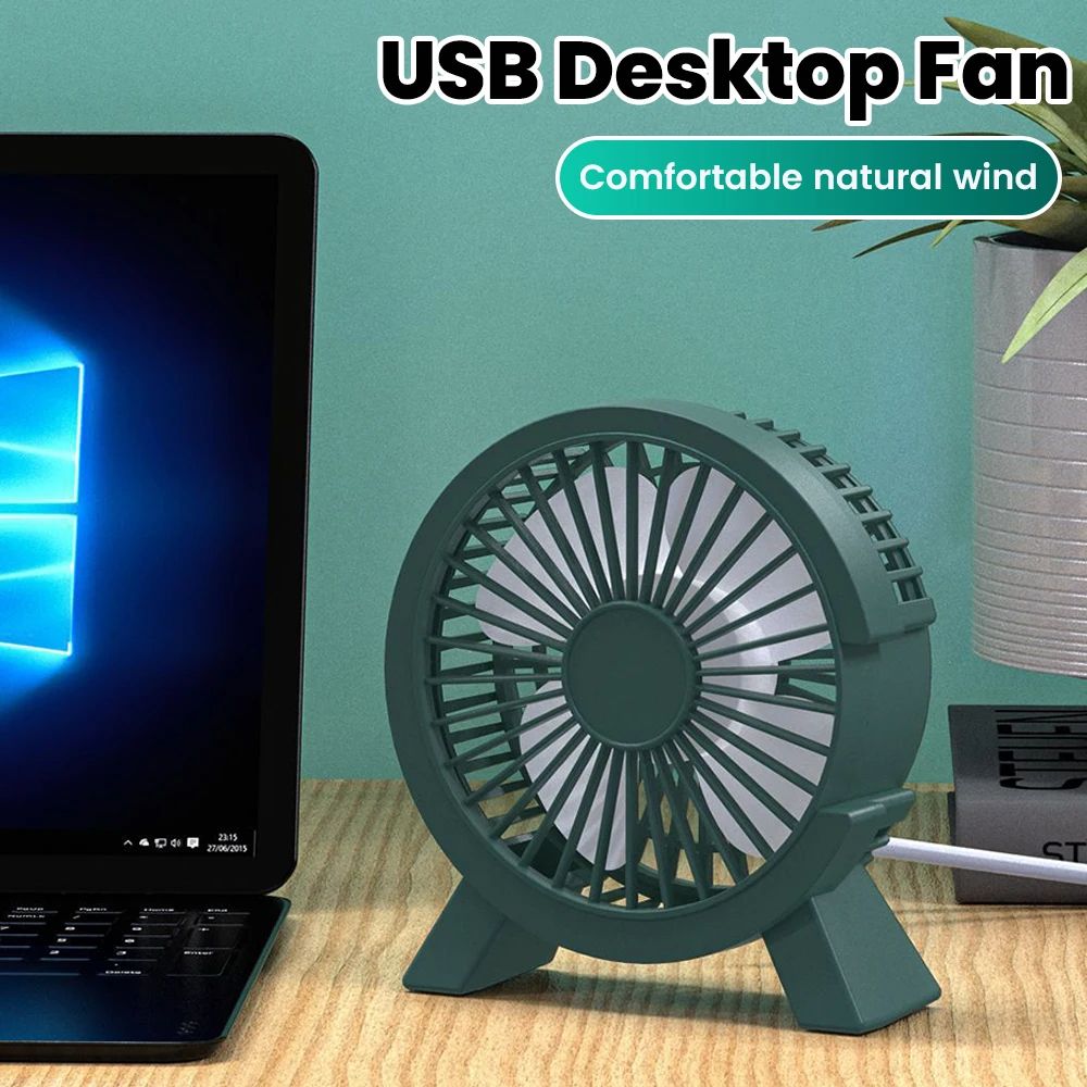 Mini USB Rechargeable Desk Fan Portable Quiet Cooling Fan For Home Office And Dorm 0