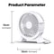 Mini USB Rechargeable Desk Fan Portable Quiet Cooling Fan For Home Office And Dorm 5