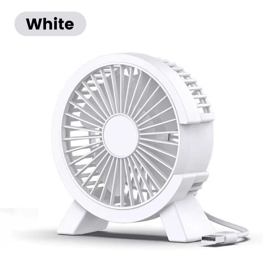 Mini USB Rechargeable Desk Fan Portable Quiet Cooling Fan For Home Office And Dorm 6