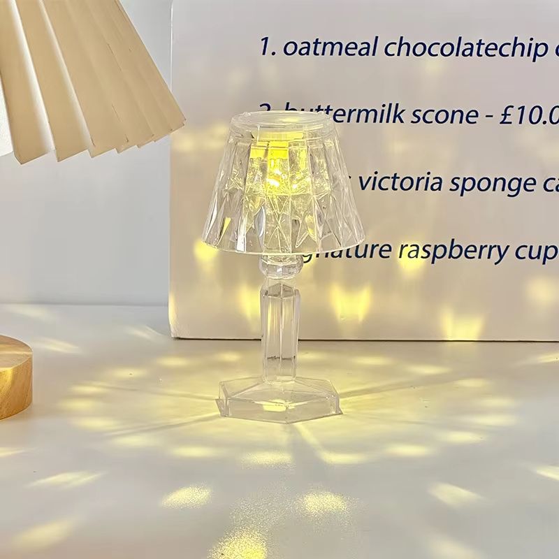 Mini Crystal LED Table Lamp Color Changing Rechargeable Night Light For Bedroom Decor 7