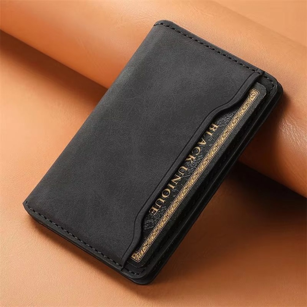 Magnetic Phone Wallet Case With 3 Card Slots Faux Leather Slim Protective Cover 5
