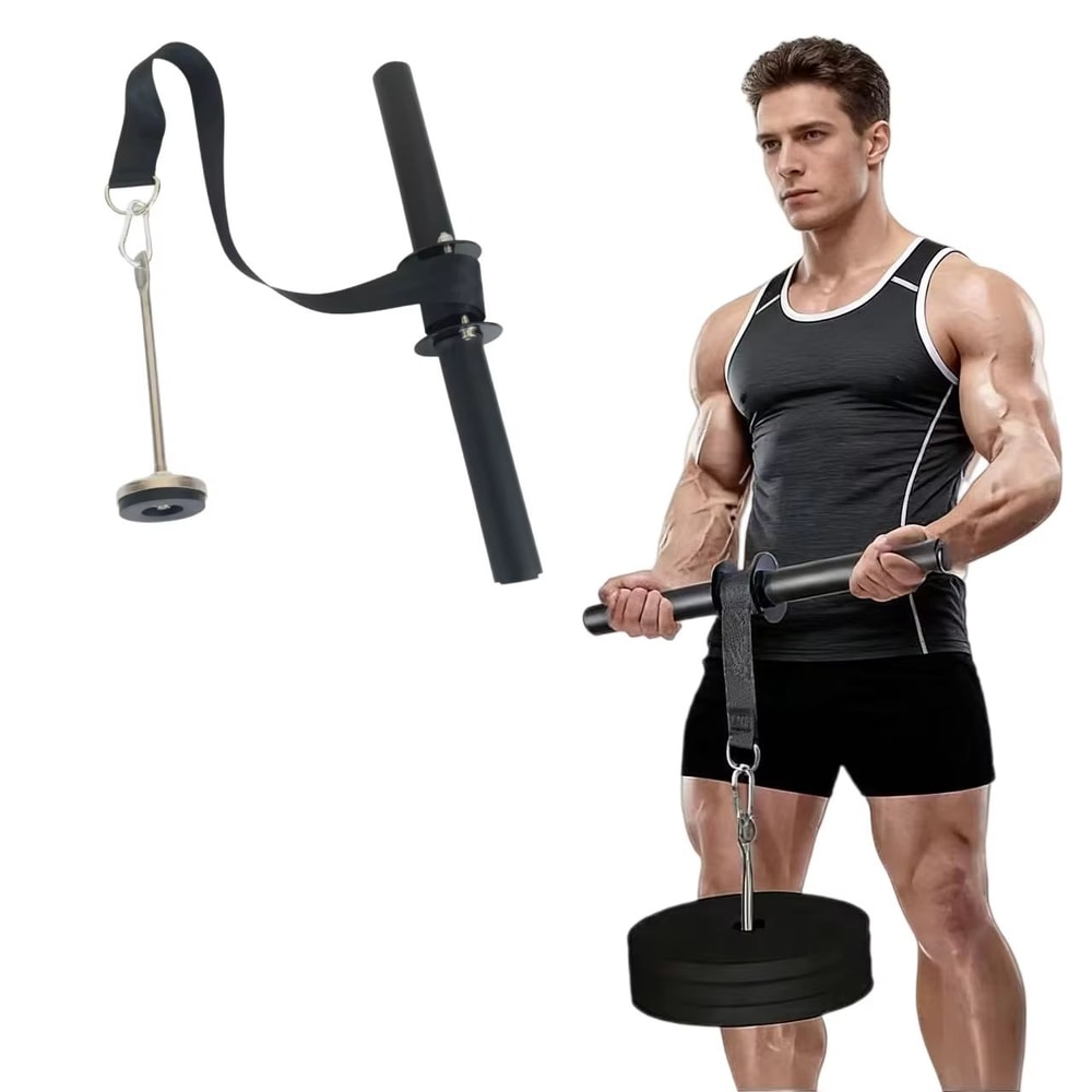 Forearm Wrist Roller Trainer Adjustable Grip Strength Blaster With Rope Weight System 1