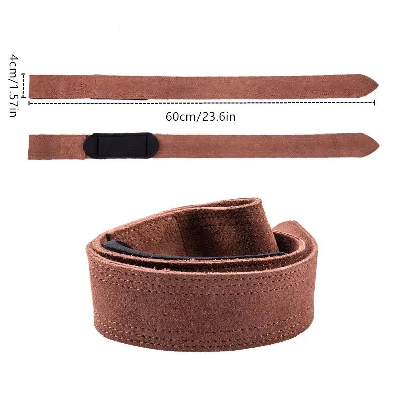 Leather Weight Lifting Wrist Straps Non Slip Grip Gym Pull Up And Deadlift Support Bands 5