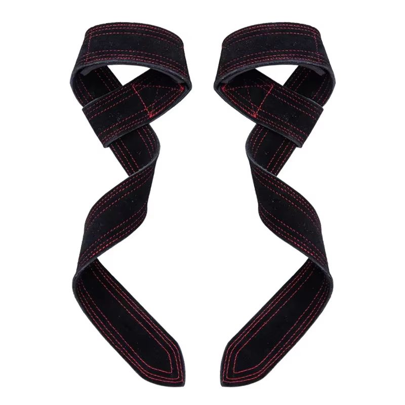 Leather Weight Lifting Wrist Straps Non Slip Grip Gym Pull Up And Deadlift Support Bands 6