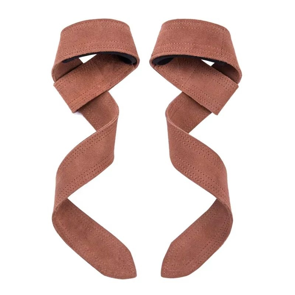 Leather Weight Lifting Wrist Straps Non Slip Grip Gym Pull Up And Deadlift Support Bands 7