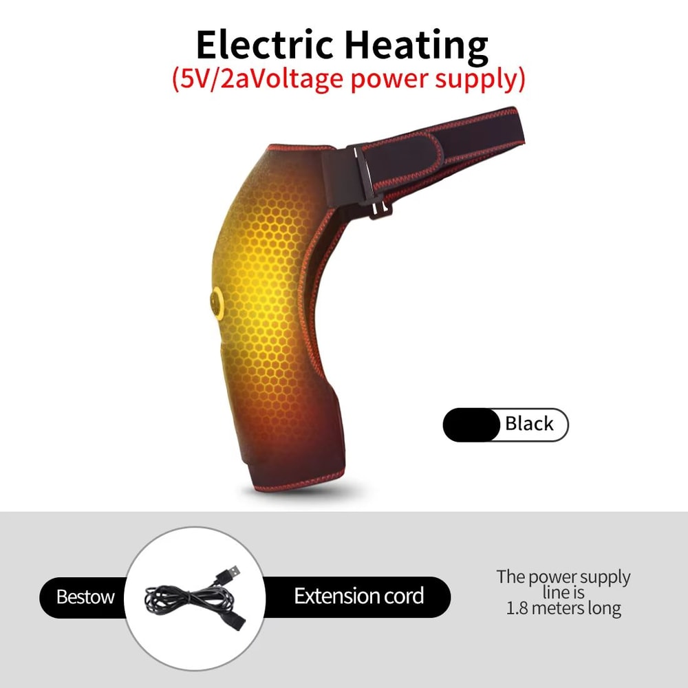 Electric Heated Shoulder Massager Wrap With Vibration Therapy Adjustable Support Belt 6