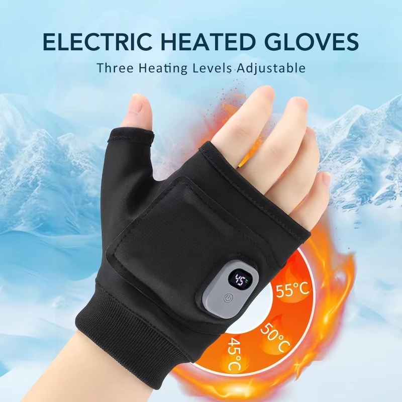 Rechargeable Heated Gloves With Touchscreen 360 Warmth Windproof Thermal Winter Gloves 0