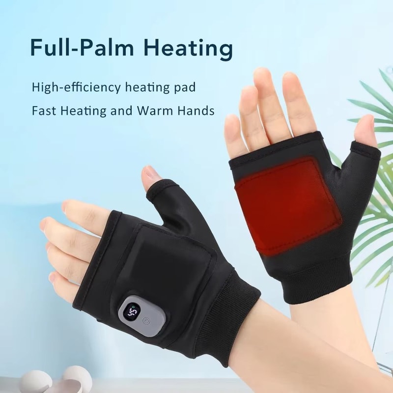 Rechargeable Heated Gloves With Touchscreen 360 Warmth Windproof Thermal Winter Gloves 2