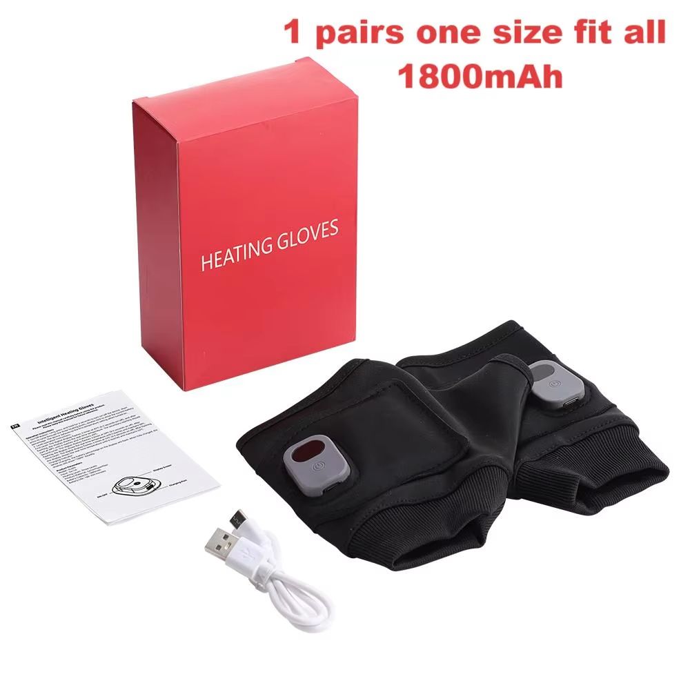 Rechargeable Heated Gloves With Touchscreen 360 Warmth Windproof Thermal Winter Gloves 6