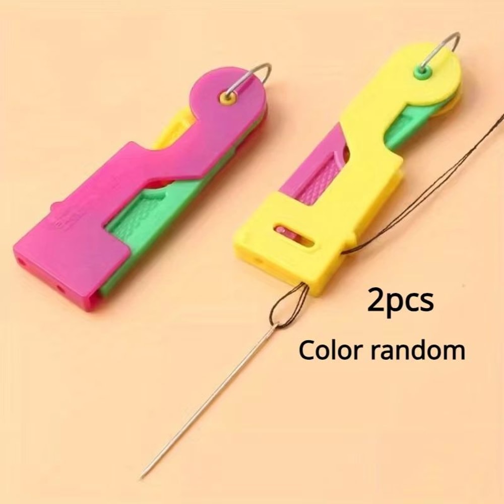 2Piece Automatic Needle Threader One Touch Sewing Tool For Easy Threading And Low Vision Use 1