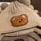 Baby Bear Ear Winter Wool Hat For Infants Soft Warm Knit Baby Beanie 4