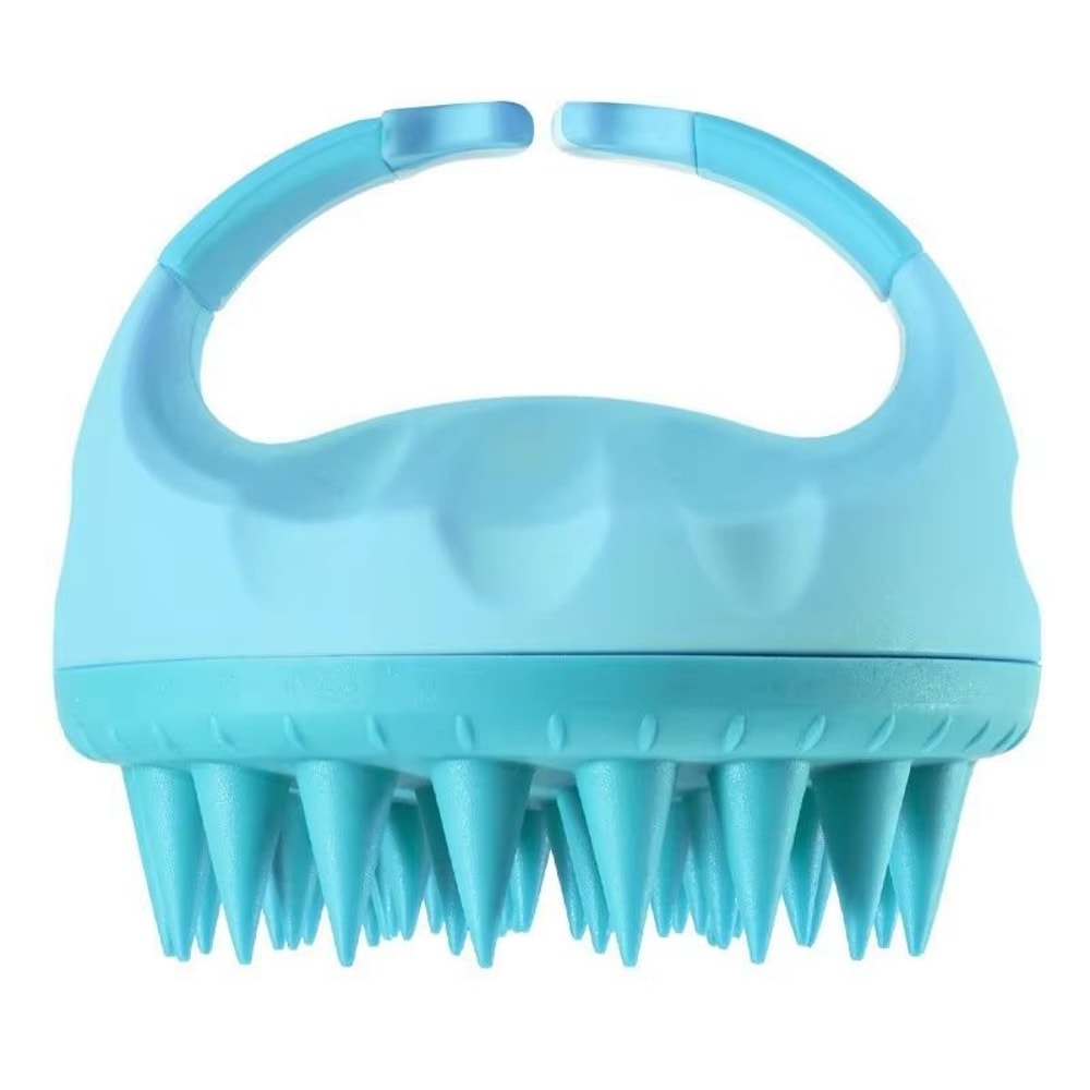 Silicone Scalp Scrubber Shampoo Brush Deep Clean Hair Massager With Handle 9