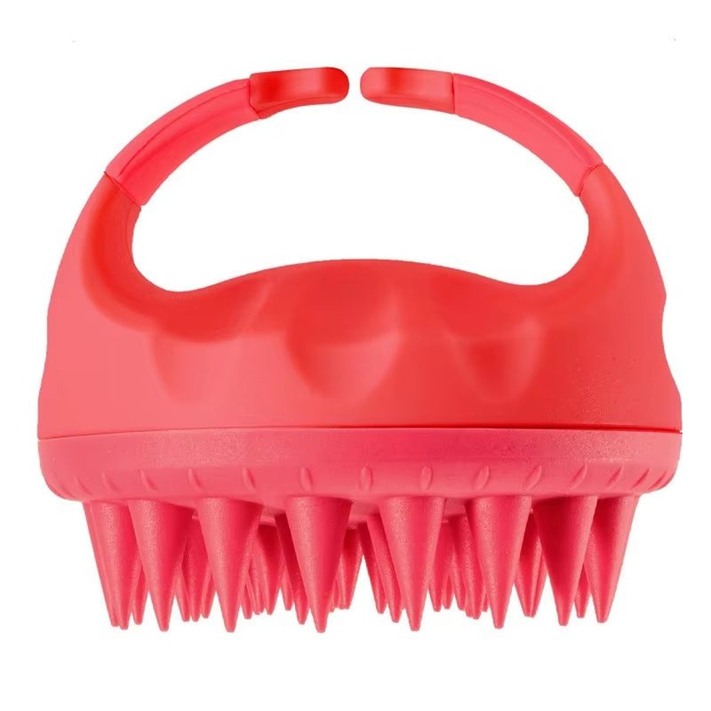 Silicone Scalp Scrubber Shampoo Brush Deep Clean Hair Massager With Handle 10