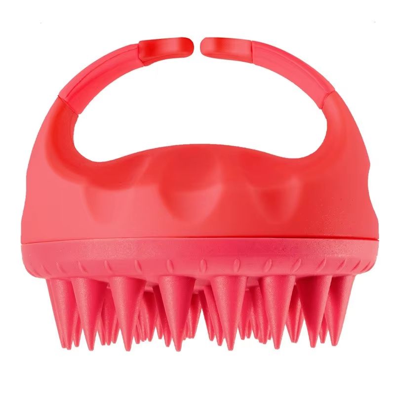 Silicone Scalp Scrubber Shampoo Brush Deep Clean Hair Massager With Handle 10