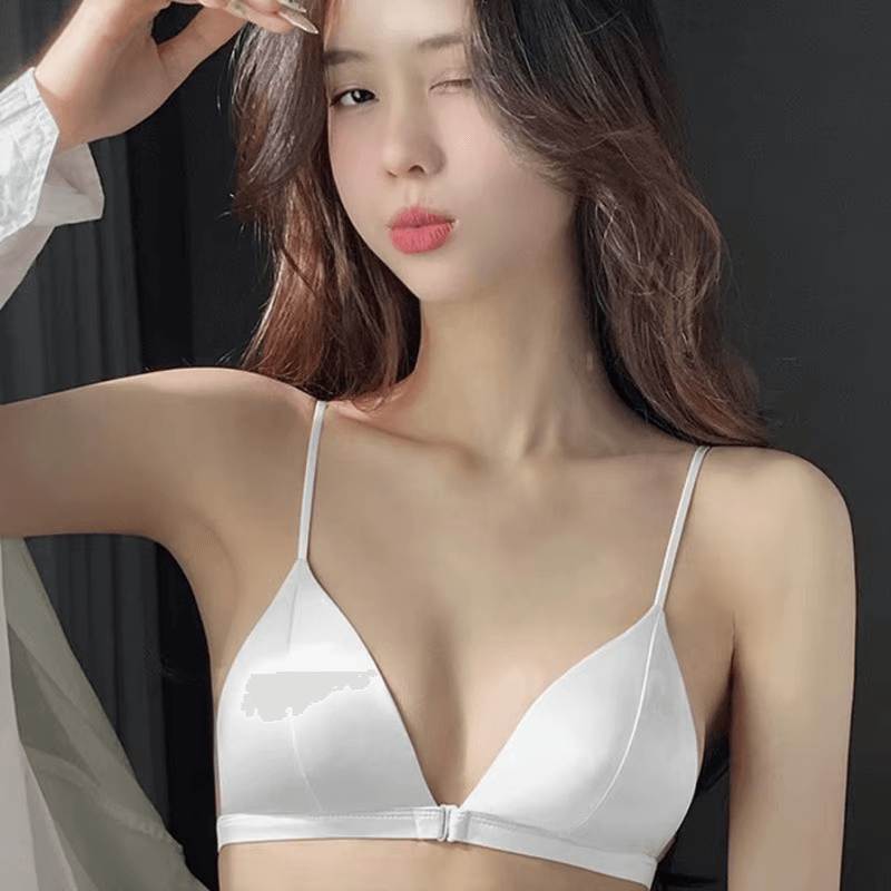 Front Buckle Wireless Bikini Bra Thin Strap Soft Fit For Small Bust Comfort 9